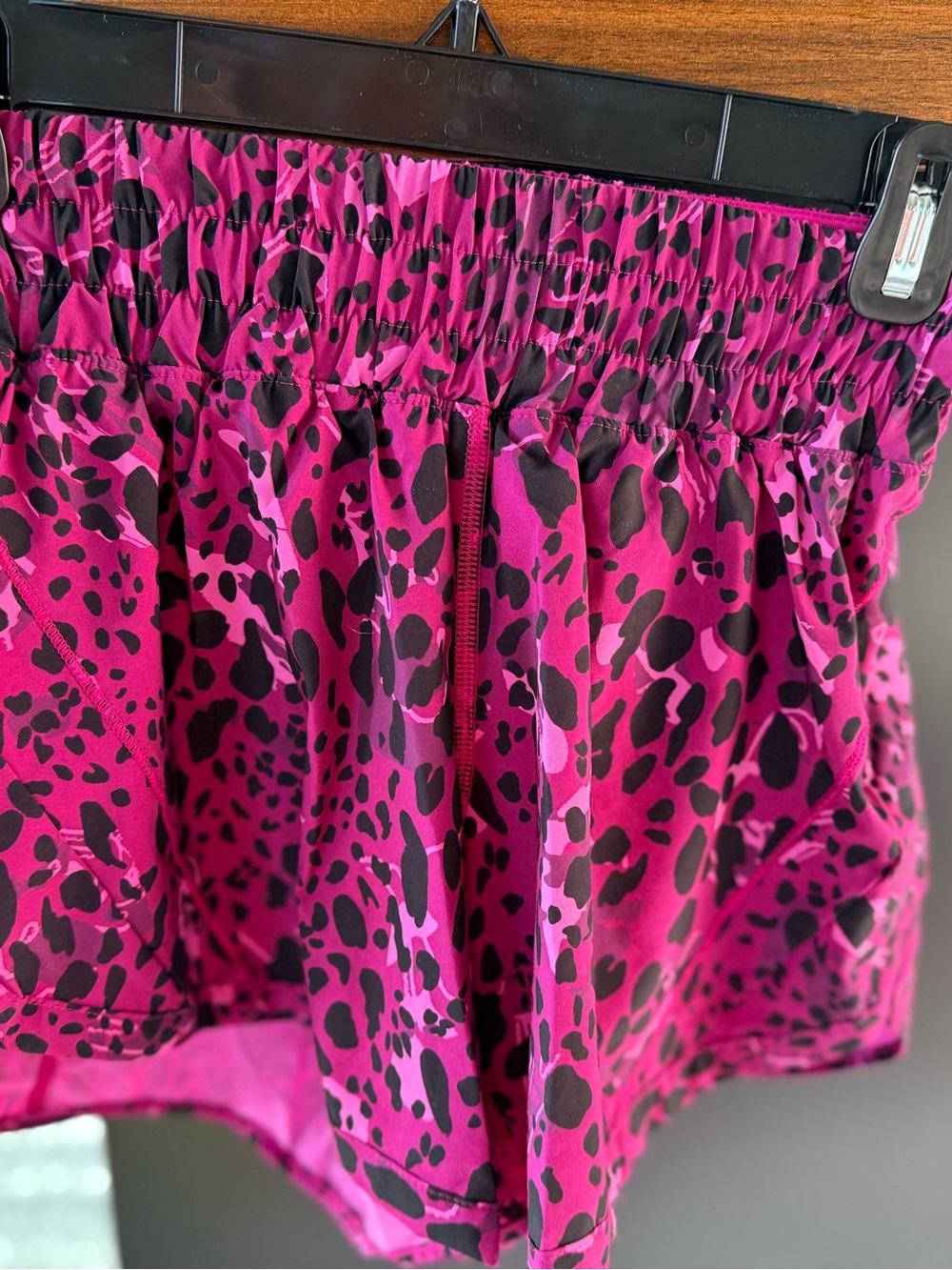 Lululemon bundle of 2 shorts size 6 like new. Yellow and pink animal print EUC - Picture 2 of 9